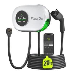 FlowGo Level 2 Smart EV Charger 40A 25FT Cable