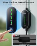 Level 1/2 EV Charger, 2025 Upgraded 16A Electric Car Mobile Charger | Adjustable Current | 110V-240V | NEMA 5-15 & NEMA 6-20 Plug | 21ft Cable| Home Portable Charger for All SAE J1772