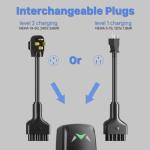 Portable Tesla Charger - Level 1 & 2, 25ft Cable