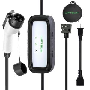 LiftSun Portable EV Charger Level 1+2, 16 Amp