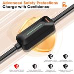 25ft Level 1 Portable EV Charger with Dual Plugs