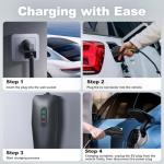 Level 1&2 EV Charger, Electric Vehicle Portable Charger with 20FT Cable, 3.5KW 16Amp Home EV Car Charging Station, 110V-240V NEMA 6-20 & NEMA 5-15 Plug Adapter, for All SAE J1772