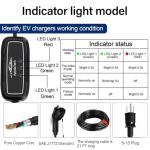 AplysiaTech Portable EV Charger Level 1, 15Amp 110V, Electric Vehicle Charger with 21Ft Extension Cord,NEMA 5-15P for Plug-in Home EV Charging Station,Compatible with SAE J1772 EVs(Tesla Need Adapter)