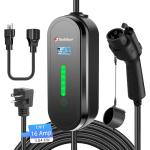 SubSun Adjustable Current, Portable Electric Vehicle Charger with NEMA Plug, Adjustable Current/Delay Charging for SEA J1772 EVs (16A EV Charger, 16A-Level 1+2(for J1772 EVs))