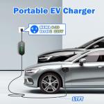 SubSun Adjustable Current, Portable Electric Vehicle Charger with NEMA Plug, Adjustable Current/Delay Charging for SEA J1772 EVs (16A EV Charger, 16A-Level 1+2(for J1772 EVs))