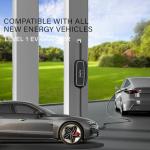 AplysiaTech Portable EV Charger Level 1, 15Amp 110V, Electric Vehicle Charger with 21Ft Extension Cord,NEMA 5-15P for Plug-in Home EV Charging Station,Compatible with SAE J1772 EVs(Tesla Need Adapter)