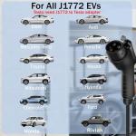 LIFTSUN Level 1+2 EV Charger, 16 Amp 120V or 240V, Portable Electric Vehicle Charging Station with 25Ft Charging Cable NEMA 6-20 Plug NEMA 5-15P Adapter,Home EV Charger for SAE J1772 Standard