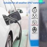 LIFTSUN Level 1+2 EV Charger, 16 Amp 120V or 240V, Portable Electric Vehicle Charging Station with 25Ft Charging Cable NEMA 6-20 Plug NEMA 5-15P Adapter,Home EV Charger for SAE J1772 Standard