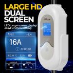 Mplus Electric Vehicle Charger Station 16 Amp Level 1 & 2 Portable EV Charging Includes NEMA 5-15P & 6-20 Plug Compatible with J1772 Electric Cars Household Travel Travel Portable Emergency Charger