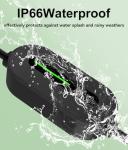 MACARLON Level 1 & 2 EV Charger, 110V-240V 16A, Electric Vehicle Portable Charger with NEMA 6-20 & 5-15 Plug, Compatible with All J1772 Electric Cars, 25ft Cable for Home & Outdoor Use