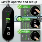 NIUNIUEV Level 1+2 EV Charger,8~16 Amp Electric Car Charger 110~240V,Electric Vehicle Charging Station with NEMA 6-20P & NEMA 5-15P,Travel EV Charge Cable,for J1772 Electric Cars