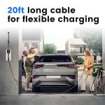 GODIAG Level 1+2 EV Charger - ETL Certified, 16Amp, 110V-240V, 20ft Cable, Portable Electric Car Charger for J1772 EVs with NEMA 6-20 & NEMA 5-15 Plug