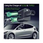 CCS2 To Compatible For Tesla AC DC EV Charger Adapter Compatible With Tesla Cars CCS2 Combo DC Fast Charging Adapter