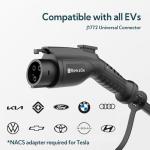 RIPPLEON Level 2 EV Charger 48 Amp 11.5KW J1772 Hardwired 240V Home Electric Car Charger Smart WiFi Enabled Electric Vehicle Charging Station ETL FCC EnergyStar Certified with 25ft Cable White