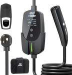 EVDANCE Level 2 EV Charger for Tesla, 40A 240V 9.6kW Portable NACS EV Charger with NEMA 14-50 Plug 25FT Cord, Adjustable Current/Timing Delay Electric Car Charger Compatible with Nacs Model 3/Y/S/X