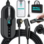 AIMILER Level 2 Tesla Charger(Wireless WiFi APP), 240V, 32 Amp, NEMA 14-50 Plug, 25ft Cord - Portable/Home NACS Connector Electric Car(EV) Charger for Tesla - Compatible with Tesla Model X/Y/3/S
