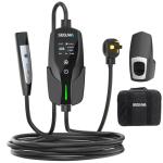 SEGUMA Level 2 Tesla Charger-40Amp 240V NEMA 14-50 Plug, 25ft Extension Cable, Adjustable Current/Start Charging Time-Portable Mobile EV Charger for Tesla Car, Compatible with Model Y/3/S/X/Cybertruck