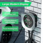 RhEVchar 50A Level 2 Tesla EV Charger with NACS Connector, Smart App Control, Large Display, RFID Access, 14-50 Plug, 25FT Cable – Electric Vehicle Home Wall Charging Station for All Tesla