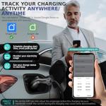 AIMILER Level 2 Tesla Charger(Wireless WiFi APP), 240V, 32 Amp, NEMA 14-50 Plug, 25ft Cord - Portable/Home NACS Connector Electric Car(EV) Charger for Tesla - Compatible with Tesla Model X/Y/3/S