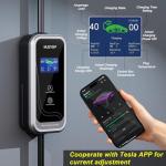 Portable Level 2 EV Charger for Tesla, 40A NACS Car Charger with 240V, 20FT Extension Cable, EV Charging Station【Only for Tesla Cars】