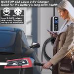 Portable Level 2 EV Charger for Tesla, 40A NACS Car Charger with 240V, 20FT Extension Cable, EV Charging Station【Only for Tesla Cars】