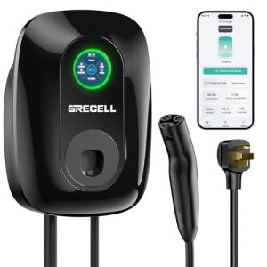 GRECELL Wall Charger for Tesla, ETL Certified 240V 48A Level 2 EV Charger for Tesla, NEMA 14-50 Home Charging Station, Bluetooth & WiFi Enabled Wall Chargers, Electric Vehicle Charge with 24.6' Cable