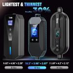 Tera 2025 New EV Charger for Tesla 40A 2.8" Largest Display ETL FCC Most Compact 25FT NACS Level 2 NEMA 14-50 Plug & NEMA 5-15 for Level 1 Waterproof IP66 Portable EVSE for Tesla Model Y/3/S/X P06