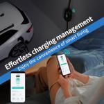 Romaa Level 2 EV Charger Portable Level 2 with 40A, 240V, NEMA 14-50, 25ft Cable, J1772 Charger, Adjustable Current, Delay Timer, EV Chargers for Home Level 2, App Control, FCC & ETL Certified