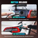 Tera 2025 New EV Charger for Tesla 40A 2.8" Largest Display ETL FCC Most Compact 25FT NACS Level 2 NEMA 14-50 Plug & NEMA 5-15 for Level 1 Waterproof IP66 Portable EVSE for Tesla Model Y/3/S/X P06