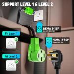 Tera 2025 New EV Charger for Tesla 40A 2.8" Largest Display ETL FCC Most Compact 25FT NACS Level 2 NEMA 14-50 Plug & NEMA 5-15 for Level 1 Waterproof IP66 Portable EVSE for Tesla Model Y/3/S/X P06