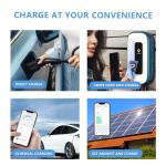 EVCUBNB EV Charger Level 2，50 Amp Charge Station, 240V,Indoor/Outdoor EVSE, 25Ft Cable Level 2 ev Charger, 2.4GWiFi/APP/RFID Card (NEMA14-50 Plug or Hardwired)