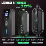 Tera 2025 New Level 2 Charger for Tesla 40A 25FT NACS ETL FCC Most Compact NEMA 14-50 Plug & NEMA 5-15 Level 1 Waterproof Patent IP66 Lightweight Portable EV Charger for Tesla Y/3/S/X Cybertruck P04