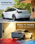 Ecogenix Level 2 Tesla Charger, 32A/7.68KW Tesla Mobile Charger with LCD Display, 240V NEMA 14-50 Plug, 25ft Cable, Adjustable Current & Time, Portable Home Charger for Model Y/3/X/S/Cybertruck
