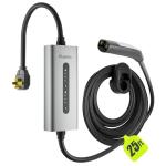 FlowGo Tesla Charger 40A Level 2 EV Charger NACS 240V with 14-50 Plug 25 FT Cable 9.6KW Portable Tesla Charging Equipment 15-40 Amps Adjustable Current Mobile Electric Car Chargers for Model 3/S/Y