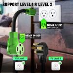 Tera 2025 New Level 2 Charger for Tesla 40A 25FT NACS ETL FCC Most Compact NEMA 14-50 Plug & NEMA 5-15 Level 1 Waterproof Patent IP66 Lightweight Portable EV Charger for Tesla Y/3/S/X Cybertruck P04