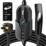 Tera Electric Vehicle Charger for Tesla: Level 2 32A 240V for NACS All Models 3 Y S X NEMA 14-50 Plug Portable & Wall Connector Dual Use Wi-Fi Enabled 25FT Cable P01