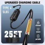 Tera Electric Vehicle Charger for Tesla: Level 2 32A 240V for NACS All Models 3 Y S X NEMA 14-50 Plug Portable & Wall Connector Dual Use Wi-Fi Enabled 25FT Cable P01