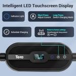 Tera Electric Vehicle Charger for Tesla: Level 2 32A 240V for NACS All Models 3 Y S X NEMA 14-50 Plug Portable & Wall Connector Dual Use Wi-Fi Enabled 25FT Cable P01
