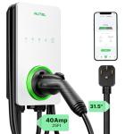 Autel MaxiCharger Level 2 EV Charger up to 40Amp, 240V, Indoor/Outdoor Fast Electric Vehicle Charging Station with Flexible 25-Foot Cable, NEMA 14-50 Plug (White)