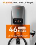 WOLFBOX Level 2 EV Charger 48 Amp - Smart Display, RFID Card, 25ft Cable, Outdoor/Indoor, Hardwired EV Charger Level 2, WiFi Enabled Electric Car Charger, 240V Electric Vehicle Charging Stations