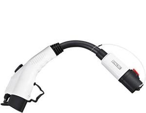 Lectron - Tesla to J1772 Adapter, Max 40A & 250V - Compatible with Tesla High Powered Connector, Destination Charger, and Mobile Connector (White)