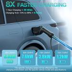 Level 2 EV Charger J1772 Fast Charging,EV Chargers for Home 40 Amp-Smart Display,Electric Car Charger 240V,Electric Vehicle Charging Stations Outdoor/Indoor,Charge Point NEMA 14-50 Home Flex, 25ft