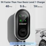 GODIAG Home Level 2 EV Charger, 40Amp, 9.6kw 240V, Wall-Mount Electric Vehicle Charging Station with 25FT Cable-40inch NEMA 14-50 Plug