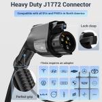 GODIAG Home Level 2 EV Charger, 40Amp, 9.6kw 240V, Wall-Mount Electric Vehicle Charging Station with 25FT Cable-40inch NEMA 14-50 Plug