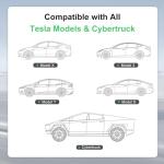 MUSTART Level 2 Tesla Charger, 25A Portable EV Charger with NEMA 14-30 Plug, 22 ft Cable – Unlocking Convenience with One-Touch Release, Compatible with All Tesla Models & Cybertruck
