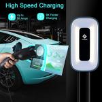 EVCUBNB EV Charger Level 2, Ultra Compact, Up to 50 Amp Charging Station for Home, 240V EVSE, Indoor/Outdoor, 23Ft Cable Level 2 EV Charger, Direct Charging，NEMA 14-50 Plug(4-Prong) or Hardwired