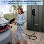 GODIAG Home Level 2 EV Charger, 40Amp, 9.6kw 240V, Wall-Mount Electric Vehicle Charging Station with 25FT Cable-40inch NEMA 14-50 Plug