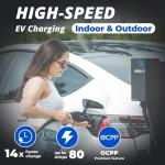Grizzl-E Ultimate Level 2 Fastest 80A / 19.2 kW Electric Vehicle (EV) Charger, UL Tested and Certified, Metal Case, Indoor/Outdoor Electric Car Fast Charging Station, Hardwired, Classic Black, J1772