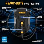 DEWALT Electric Vehicle Level 2 EV Charger up to 48 Amps 240V, App Control Bluetooth & Wi-Fi, CSA Certified Indoor/Outdoor Hardwired Wall Mounted Charging Station with 25 ft. Cable