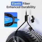 Wissandric EV Charger Extension Cable 25FT 50A Level 2 - Heavy Duty J1772 Extension Cord, 240V Waterproof 8 Gauge UL Certified EV Charging Extension Cord (25FT,50A)